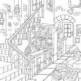 Town Coloring Book Pages sketch template