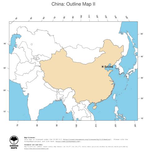 Map China; GinkgoMaps continent: Asia; region: China