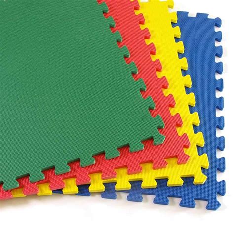 Greatmats GreatPlay Blue, Green, Red and Yellow 2 ft. x 2 ft. x 1/2 in ...