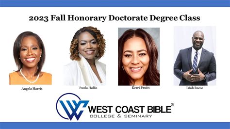 West Coast Bible College & Seminary Announces The Honorary Doctorate ...