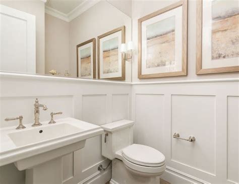 White bathroom wainscoting millwork. Classic White bathroom wainscoting ...