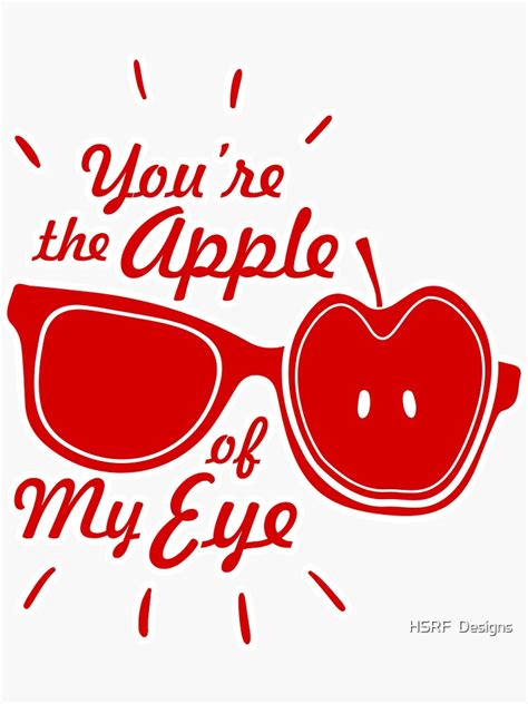 "You're the apple of my eye" Sticker for Sale by Clientisking | Redbubble