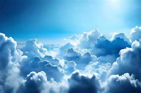 Premium AI Image | Blue cloud background