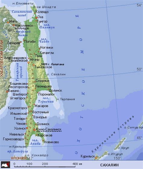 Map of Sakhalin Oblast. Maps of Russia regions — Planetolog.com