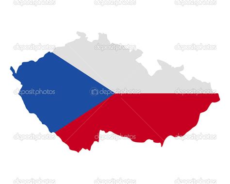 Mapa a vlajka České republiky — Stock Vektor © rbiedermann #19479711