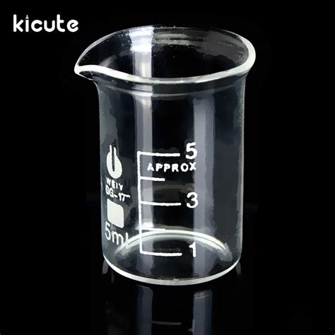 Aliexpress.com : Buy Kicute 1pc Overvalue 5mL Chemistry Laboratory Beaker Borosilicate Glass ...