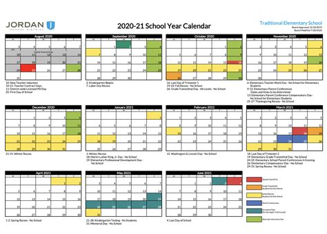 Jordan District Calendar