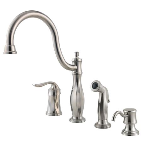 Pfister F-026-4TWS Stainless Steel Cadenza Kitchen Faucet with ...