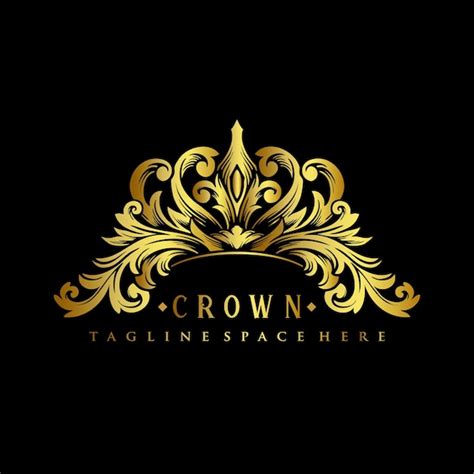 Premium Vector | Gold royal crown logo luxury design illustrations