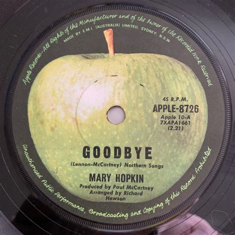 Mary Hopkin – Goodbye (1969, Vinyl) - Discogs