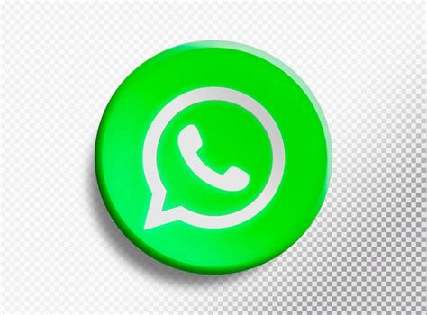 Free PSD | 3D circle with WhatsApp logo isolated on a transparent ...