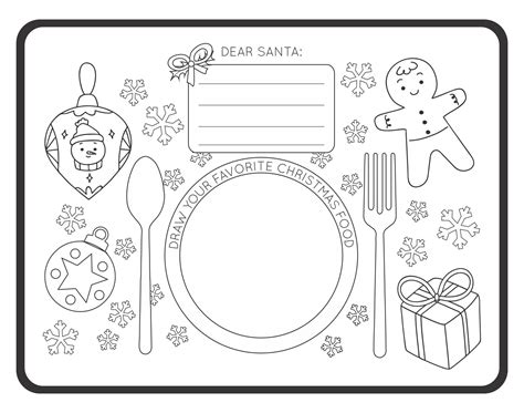 Placemats kids, Christmas placemats, Coloring placemats