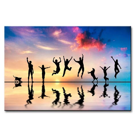 Pintura 'Friends' Canvas Painting (Wood, 45.72 cm x 2.54 cm x 30.48 cm ...