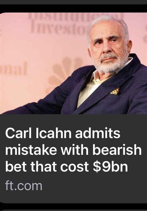 Bradford Ferguson on Twitter: "Carl Icahn RUINED by $9 billion loss on a short bet? Was Carl ...