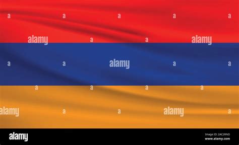 Waving Armenia flag, official colors and ratio correct. Armenia national flag. Vector ...