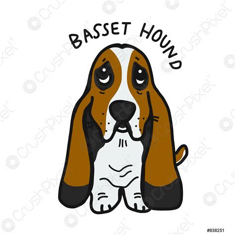 Basset Hound dog cartoon doodle style - stock vector 838251 | Crushpixel