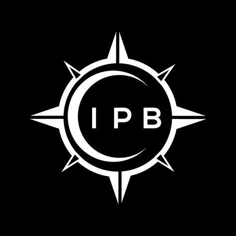 IPB abstract technology circle setting logo design on black background. IPB creative initials ...