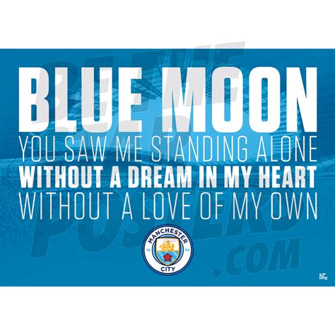 Manchester City Blue Moon Chant Poster | Official Man City Store