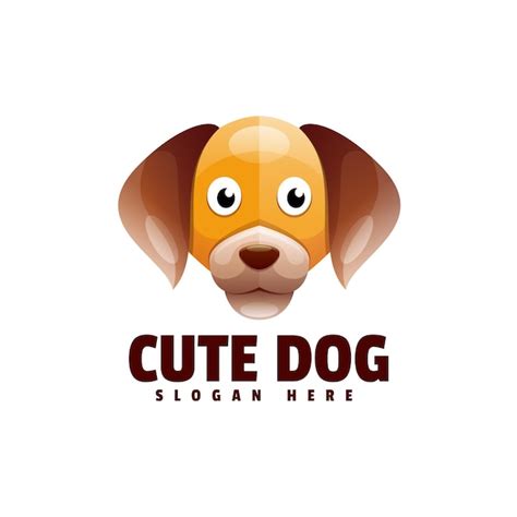 Premium Vector | Cute dog colorful logo design