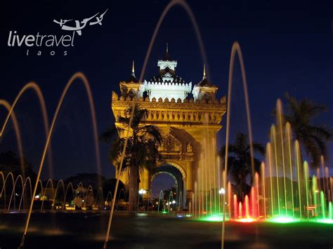 Vientiane Laos - Patuxai at Night.. | Luxury adventure travel, Laos, Vientiane