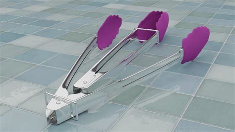 Silicone tongs free 3D model rigged | CGTrader