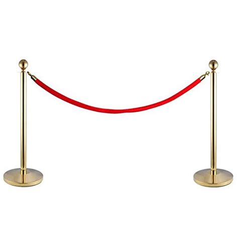 2-Pack Crowd Control Stanchions Barriers Velvet Rope - Buy Online in ...