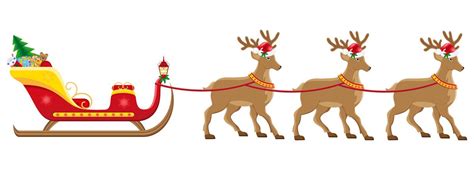 Santa Sleigh And Reindeer Drawing Easy ~ Santa Sleigh Draw Flying Step ...