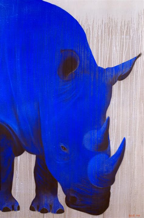 Blue-Rhino Rhinoceros-blue-rhino-Contemporary anim