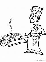 Kleurplaten Pizzabakker Kleurplaat Pizzaria Knutselen Kok Drinken Maker  sketch template