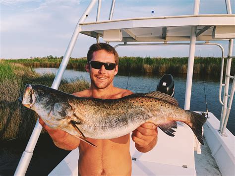 It's a GIANT SPECKLED TROUT - Get the NET!! Outer Banks Trout Fishing