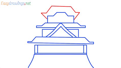 How To Draw Japanese Castle Step by Step - [13 Easy Phase] - [Emoji]