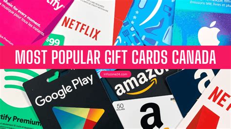 27 Most Popular Gift Cards in Canada - Infozone24