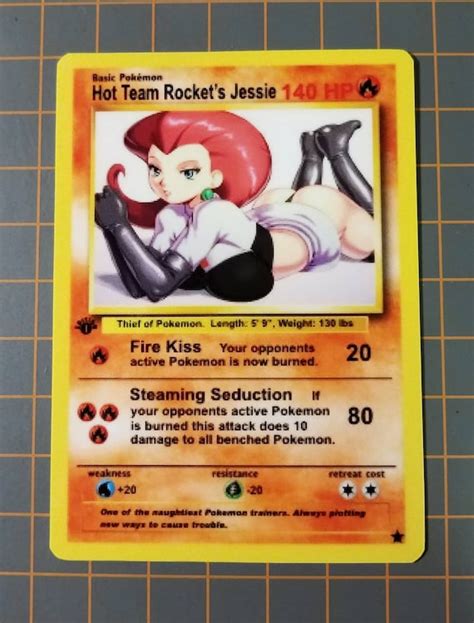 Custom Fan Made Pokemon Card Jessie Hot v1 | Etsy