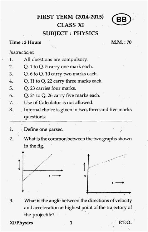 SCIENCE4all: Physics Class XI Air Force Bal Bharti First Term Question ...