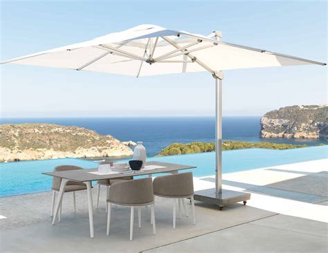 Outdoor Cantilever Umbrella with Lights & Base Adam 13 360°