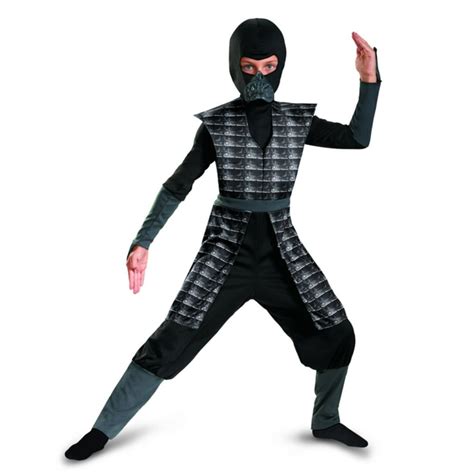 Childrens Boys Black Evil Ninja Mortal Kombat Smoke Costume - Walmart.com - Walmart.com