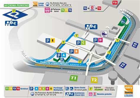 Leonardo Da Vinci Airport Map