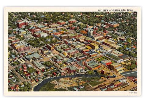 Mason City, Iowa, air view | Vintage & Antique Postcards 🗺 📷 🎠 | Send real postcards online