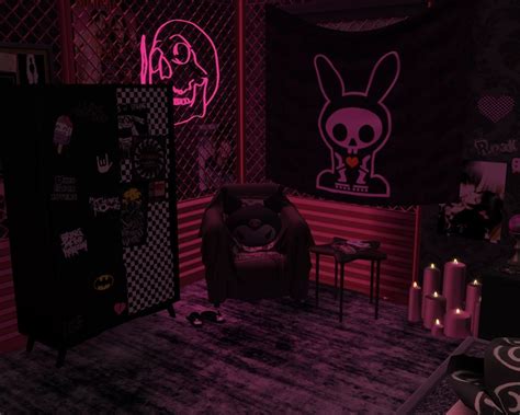 Sims 4 Bedroom, Bedrooms, Emo Rooms, Room Inspo, Room Inspiration, Dark Room Decor, Grunge Decor ...