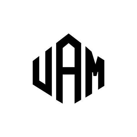 UAM letter logo design with polygon shape. UAM polygon and cube shape ...