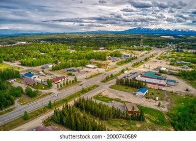 Aerial View Delta Junction Alaska Summer Stock Photo 2000740589 ...