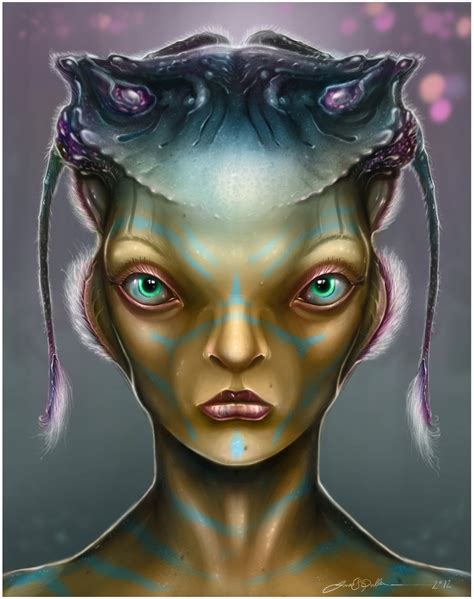 Soulful Savage: The Art of Jared Pullen : Head Study: Alien Huntress ...