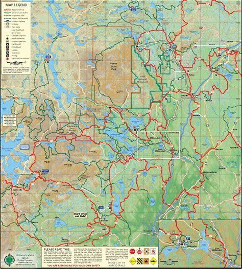 Rangeley Snowmobile Trail Map / Swift Valley View Maine Land Scenic ...