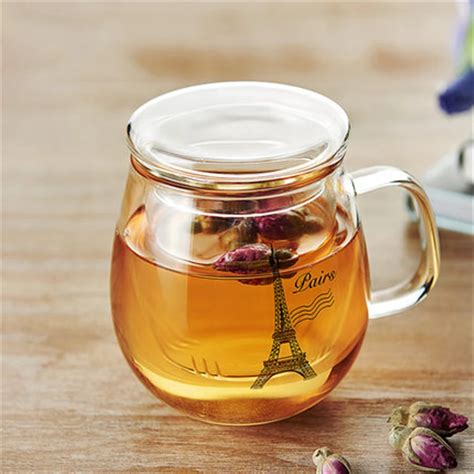 Clear Glass Tea Cups With Lid Infuser My Bottle Glass Jar Juice With ...