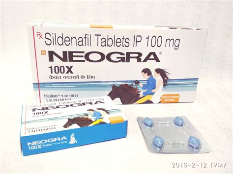 Sildenafil Citrate IP 100mg Tablets (NEOGRA) - Taj Generics ...