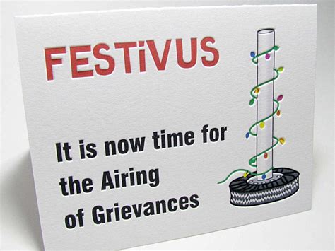 Festivus Airing of Grievances Holiday Cards - Digby & Rose | Digby & Rose Invitations DC