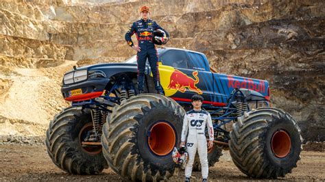 Watch These Formula 1 Drivers Send It In Their First Monster Truck Race