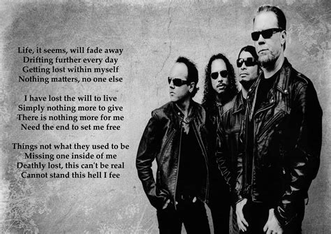 Metallica - Fade To Black - Lyrics - Great Rock Metal Album Cover Design Music Band Best Photo ...