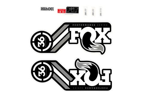 FOX Sticker Decal Set for 36 Performance Series Suspension fork grey, 28,00