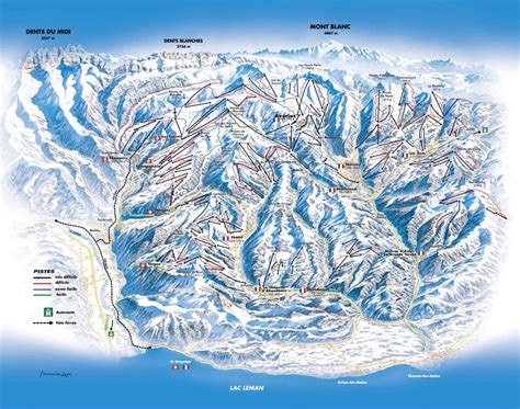 Les Gets PIste Map, Portes du Soleil Ski Area Map - Mychaletfinder